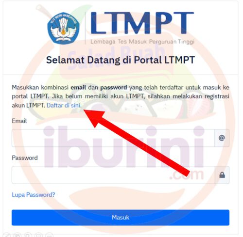 Petunjuk langkah demi langkah pendaftaran akun siswa di Portal LTMPT 2020