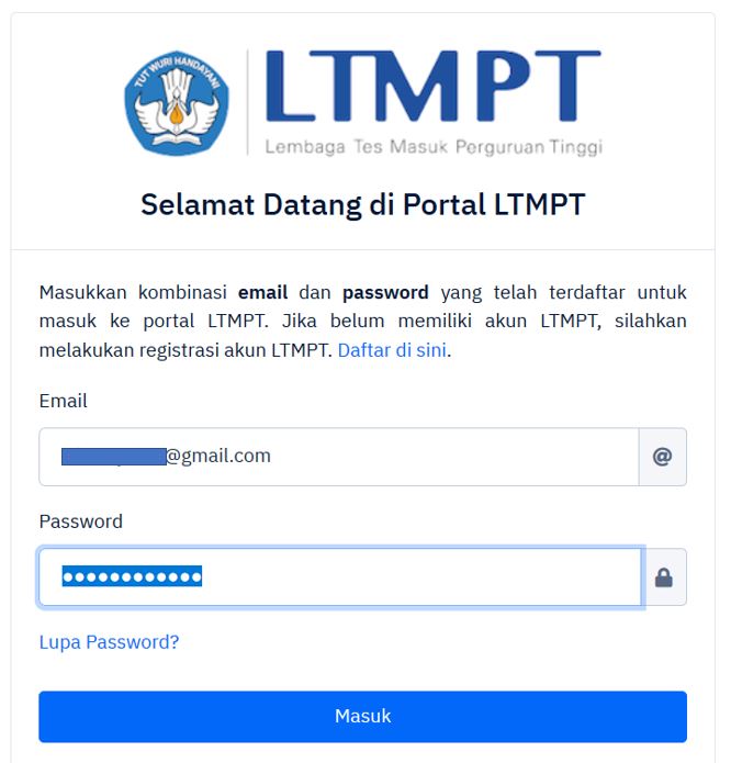 Petunjuk langkah demi langkah verifikasi data Siswa di Portal LTMPT 2020